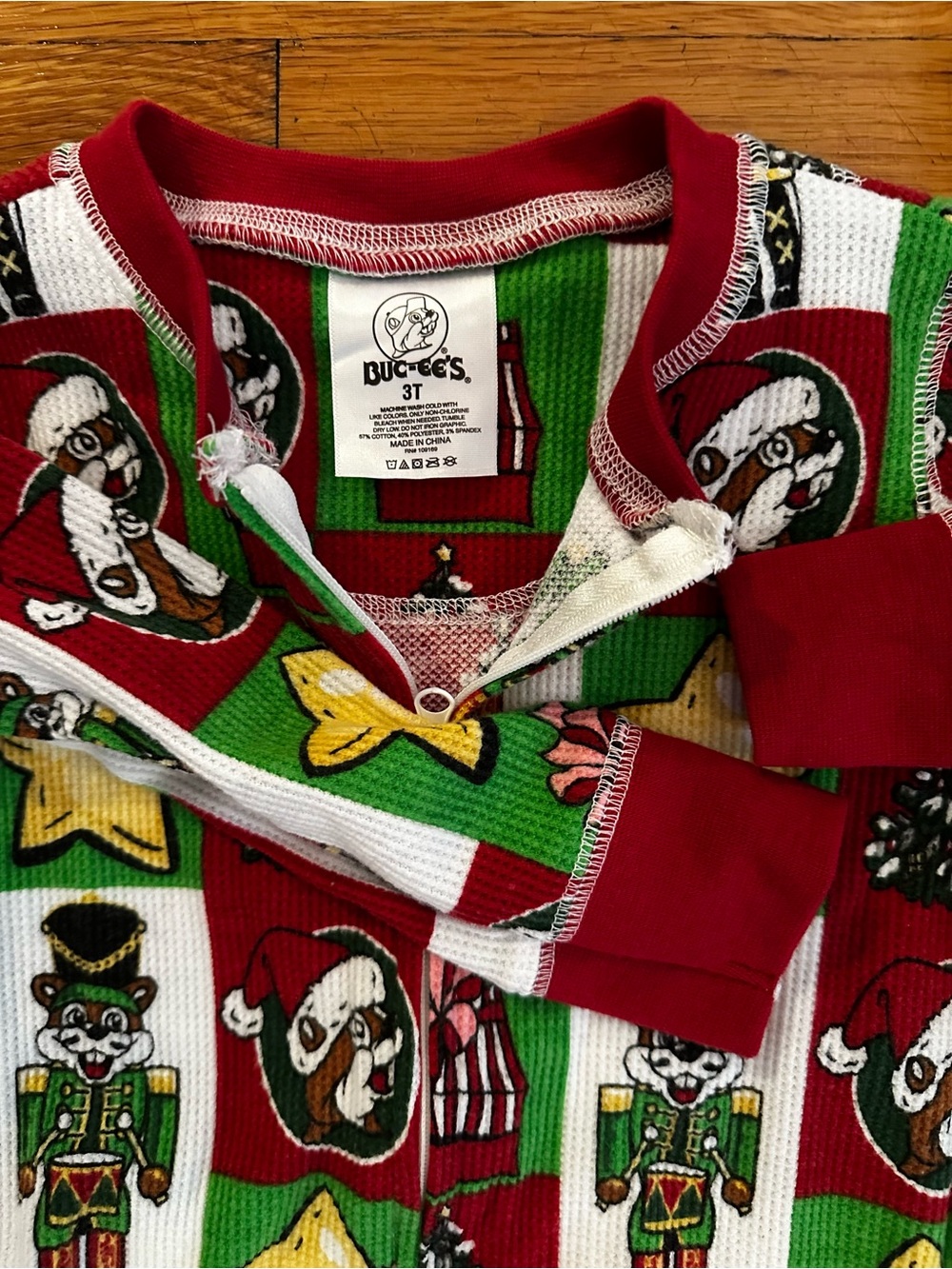Buc-ee's Holiday Toddler Thermal Pajamas
